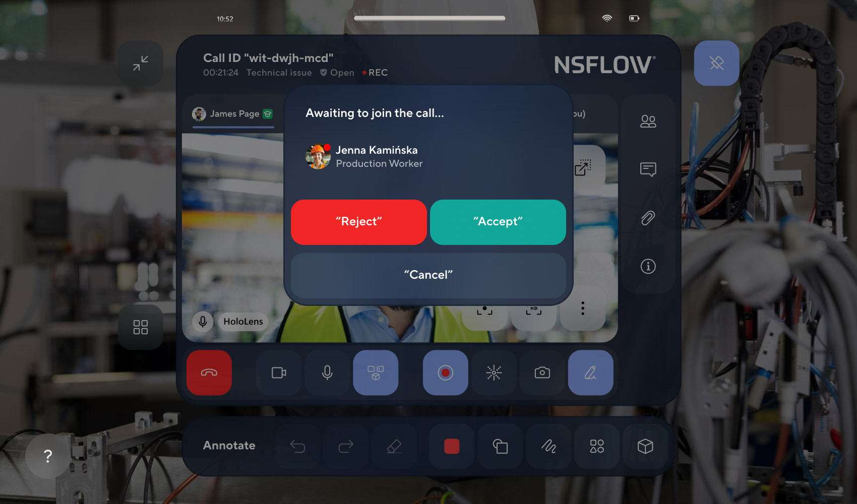 NSFLOW-HoloLens-App-–-Remote-Support-–-On-Call-–-Modal-–-1